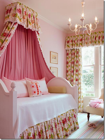 Designer Rooms: Little Girls' Bedroom with Canopy Beds - Simplified ...