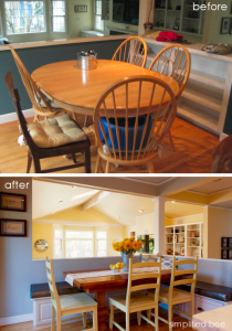 kitchen nook before and after design