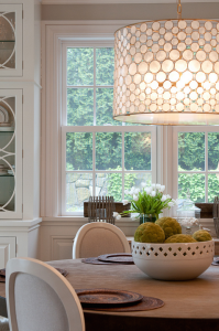 shell drum shade chandelier
