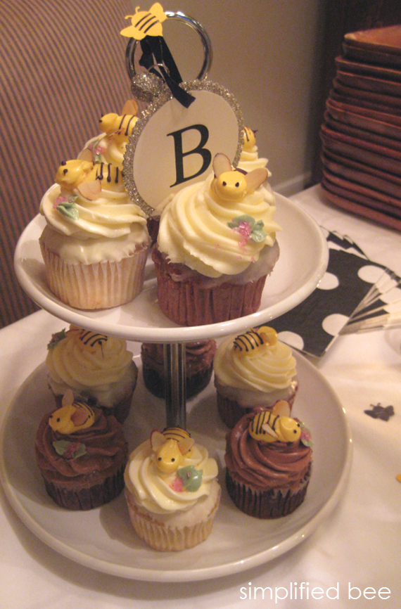 bee cupcakes for baby shower - simplified bee