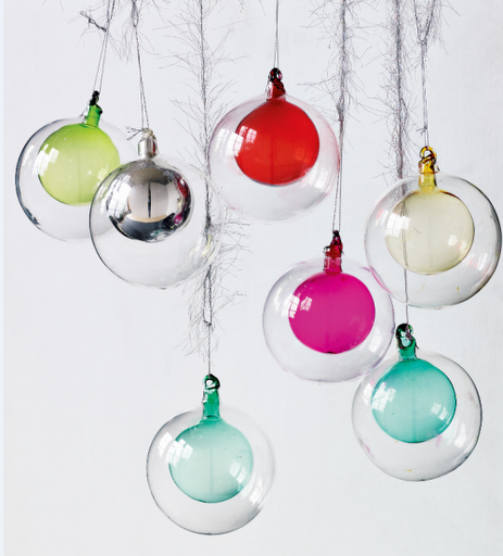Colorful Glass Ornaments Holiday
