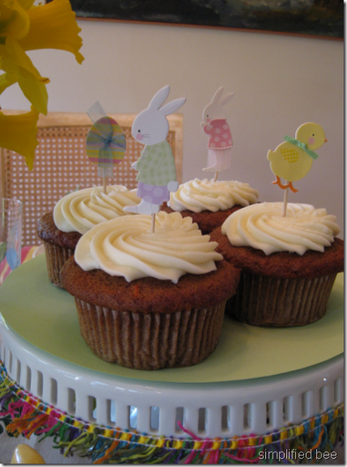 Easter cupcake toppers bunny meri meri