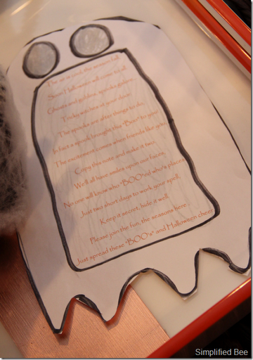 Halloween Boo'd Poem Words Printout