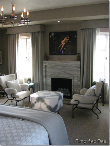 Jay Jeffers Bedroom Seating Fireplace Marble