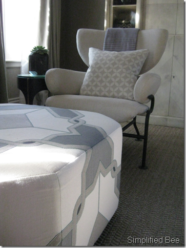 Jay Jeffers Embroidery Ottoman Holland Sherry
