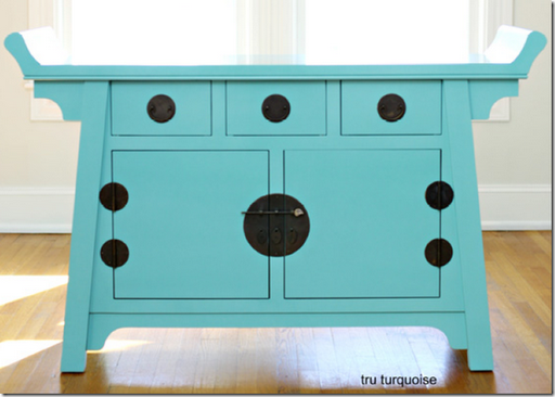 Red Egg Turquoise Chinese Cabinet buffet high point