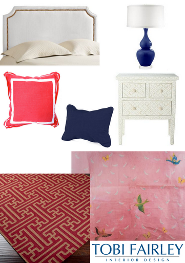Tobi Fairley inspiration board bedroom