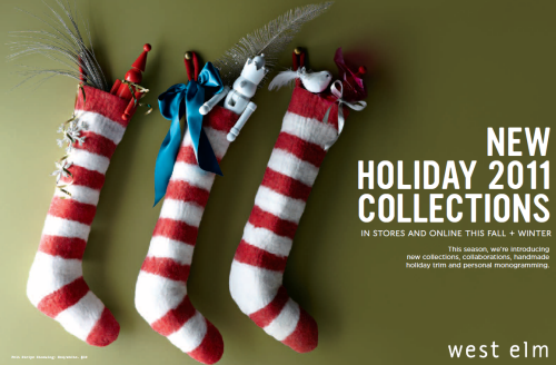 West Elm Holiday 2011 stockings