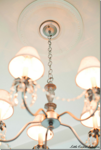 chandelier ceiling medalion nursery room
