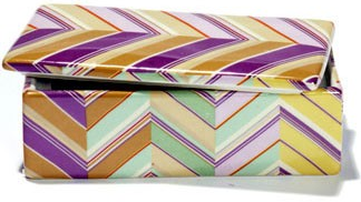 chevron painted ceramic box
