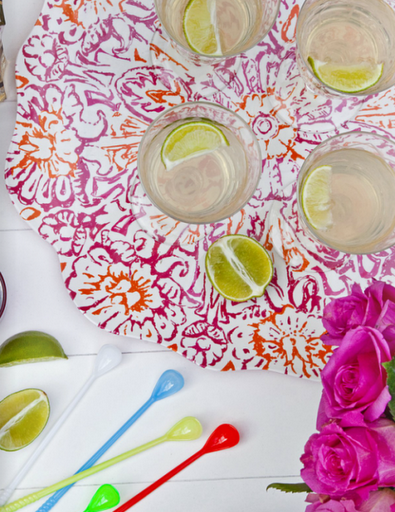 chic bar carts colorful