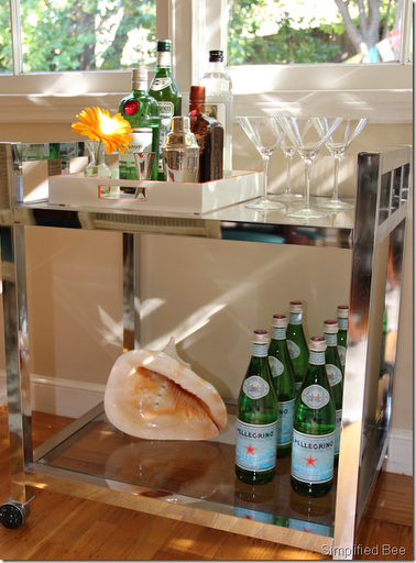 vintage chic chrome bar cart retro 