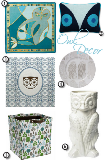 chic owl decor decorating accessories