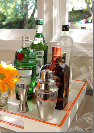 chic summer bar vignette