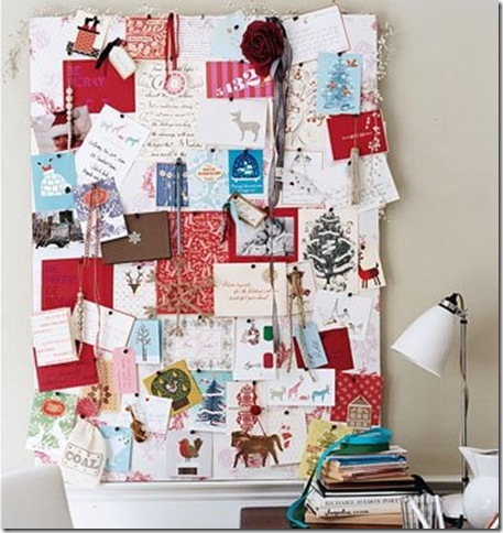 christmas card display board domino