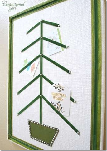 christmas tree ribbon card display board