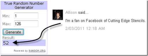 cutting edge stencil giveaway winner 2011