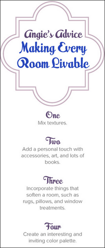 designer advice on making a room livable