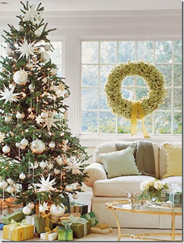 designer christmas tree white ornaments
