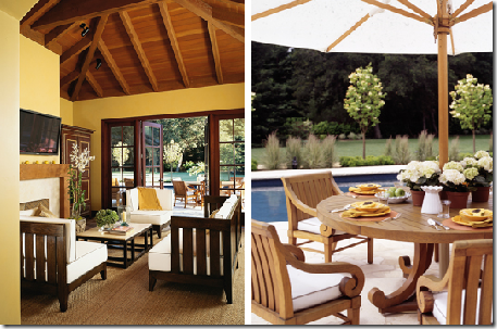 designer poolhouse yellow