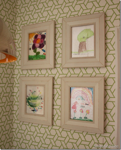 displaying kids art framed simple