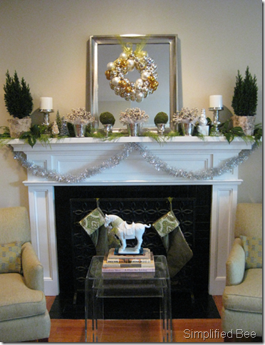 elegant chic christmas mantel decor