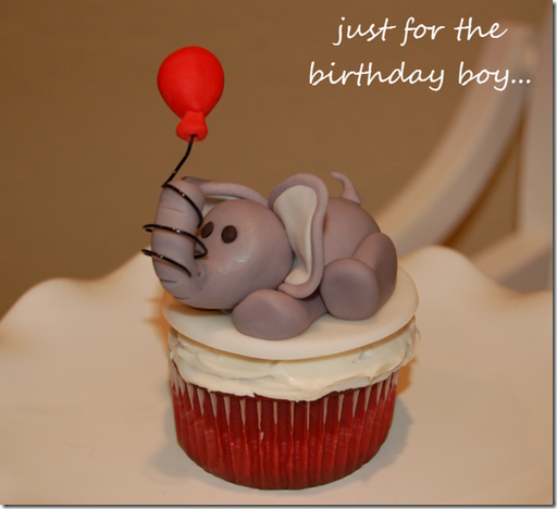elephant birthday cupcake topper