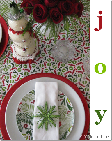 elf modern christmas table red green design