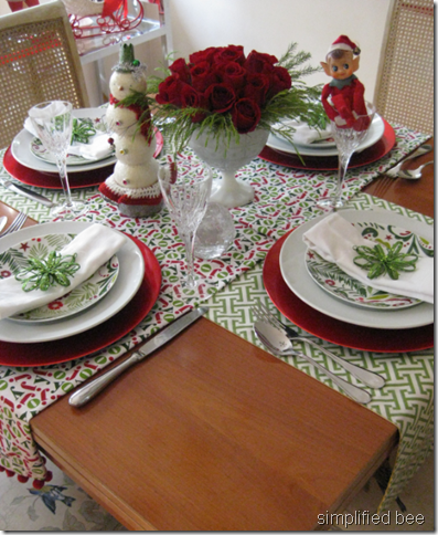 elf on shelf christmas breakfast table