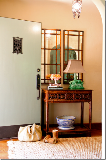 entry spanish style home aqau door