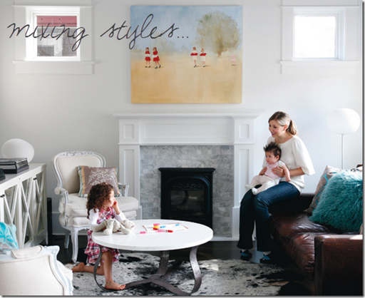 family room oly furniture cow hide rug