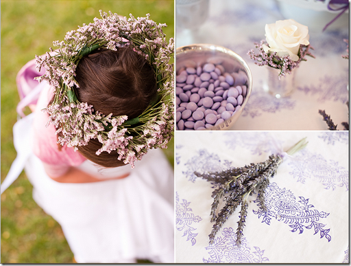 flowergirl hair wreath flowers lavender