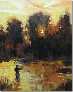 fly fishing idaho river art