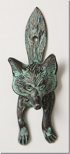 fox door knocker doorknocker