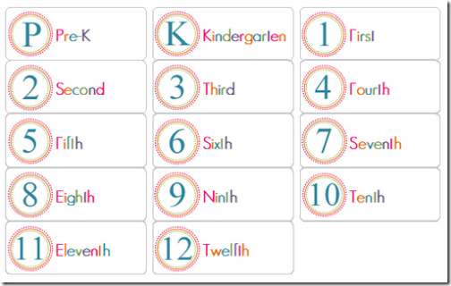 free labels for organizing kids schoolwork