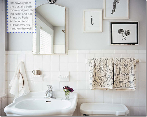 gray white bathroom 1940s