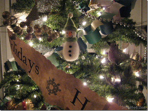 green silver white christmas tree