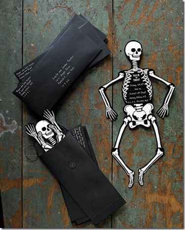 halloween party invitation skeleton diy