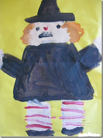 halloween witch kids painting