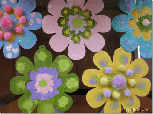 hand painted paper flowers kids