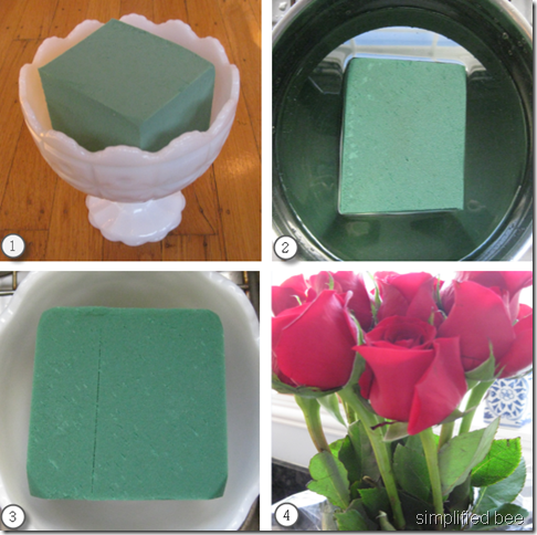 how to arrange red roses tight grouping