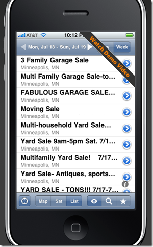 igaragesale yard sale app for iphone
