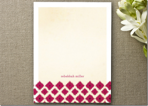 ikat personalized stationary minted