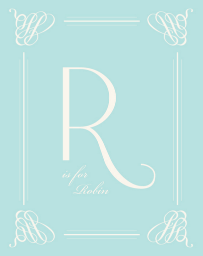 initial custom art for nursery kids bedrooms