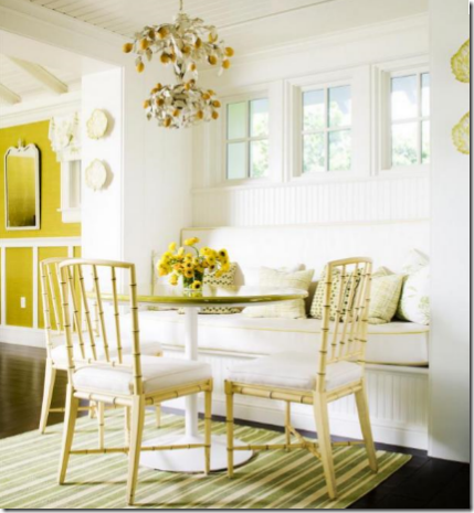 kitchen nook yellow celerie kemble
