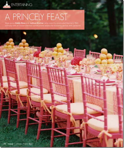 lonny eddie ross pink orange table scape indian