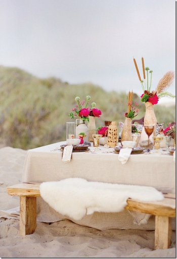 middle eastern chic tabletop beach