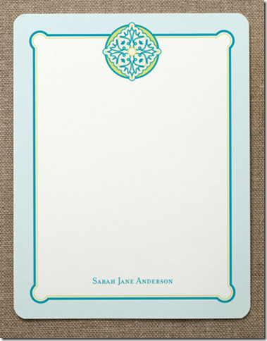 minted personalized stationary flower