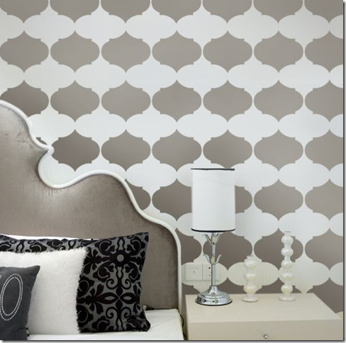 moroccan inspired wall stencil chic