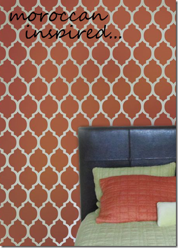 moroccan wall stencil paint